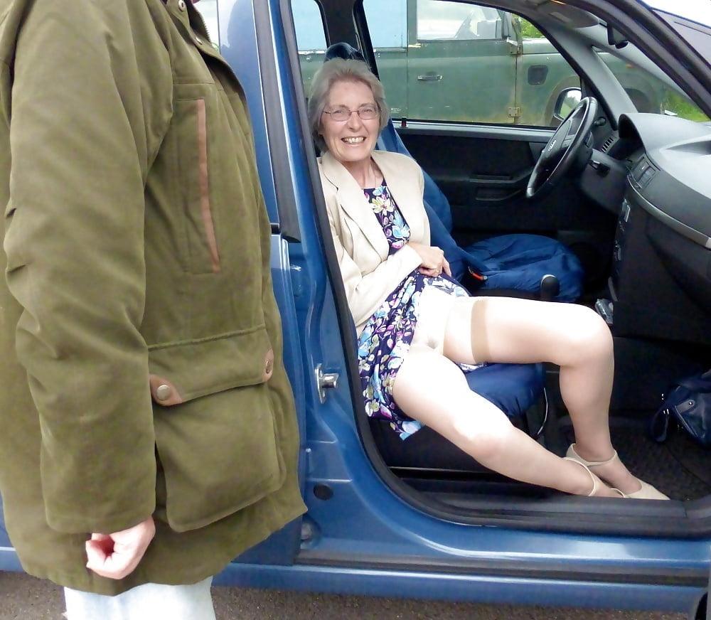 19P UK GILF Granny slut fingered by stranger in public