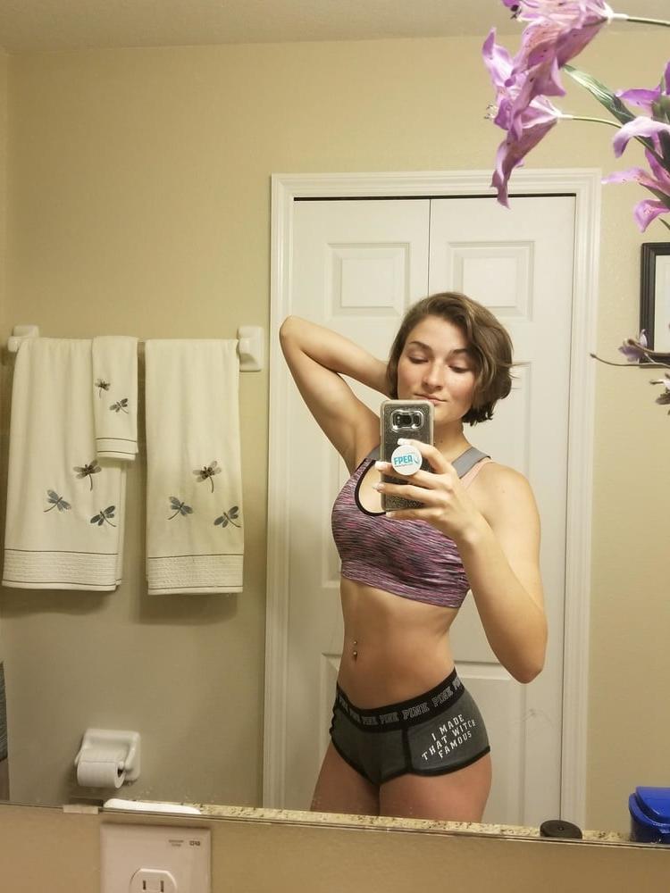 25P Cutie with pirced nips and short hair