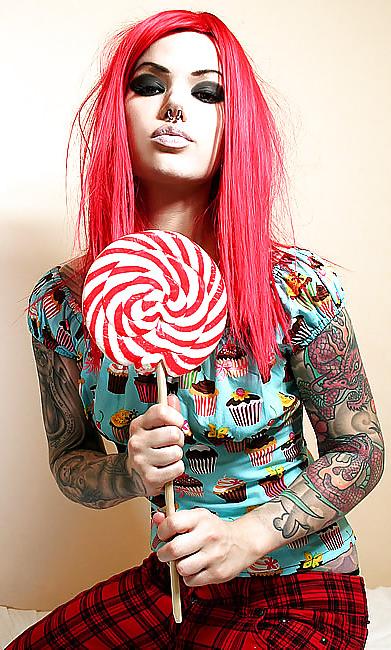 21P Hottest Tattooed Babe Ever British