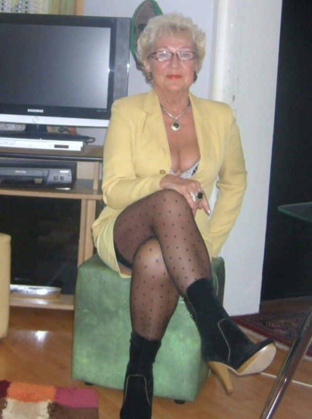 25P Blonde Matures with Short Hair and Glasses