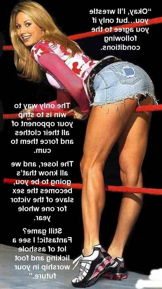 25P WWE Divas Femdom Captions and Pics