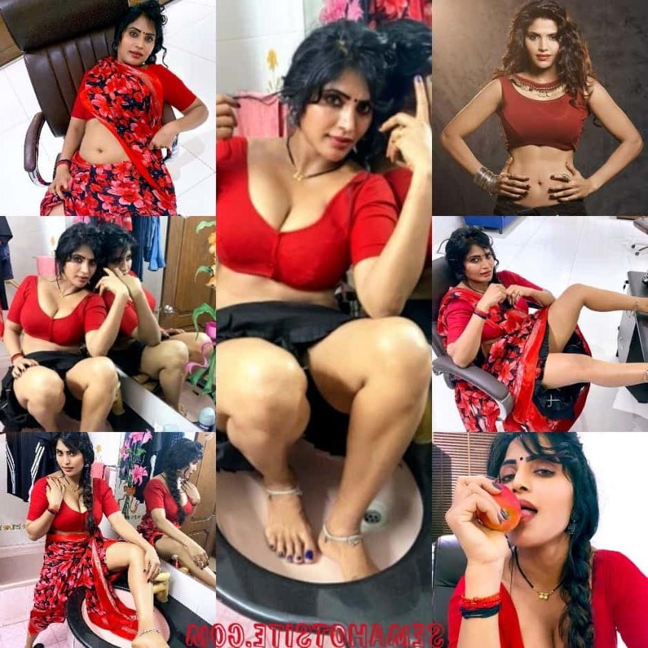 25P SWEETY IN RED HOT SAREE