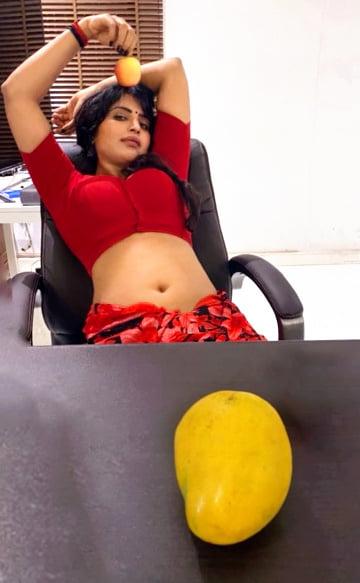 25P SWEETY IN RED HOT SAREE