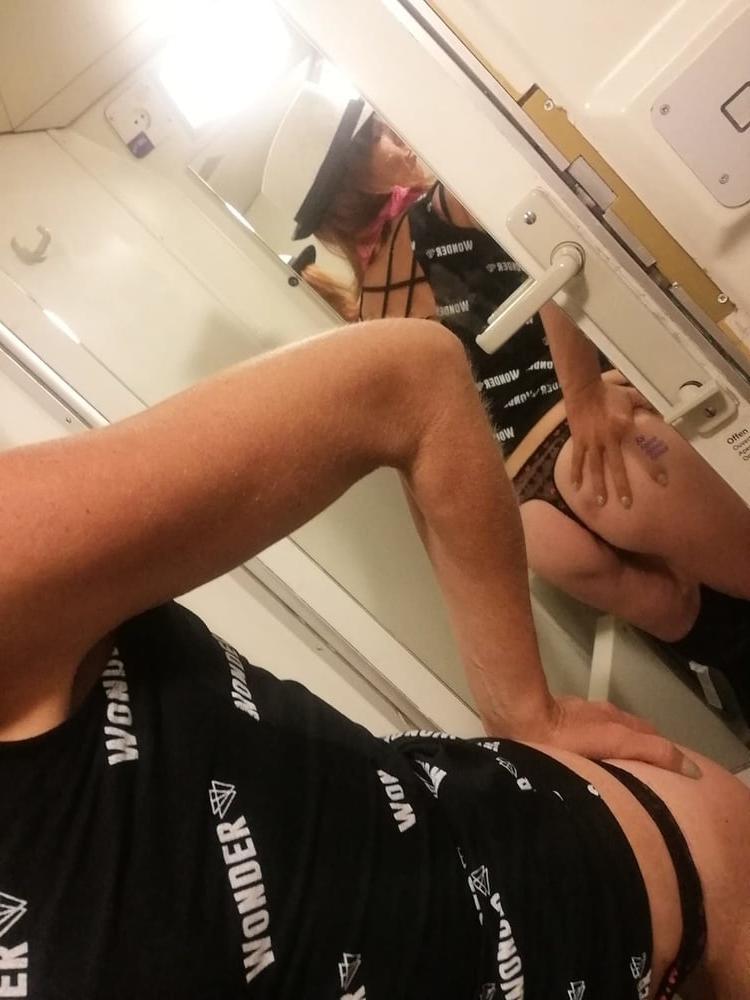 21P My wife was out and told me the neighbor wants my cock