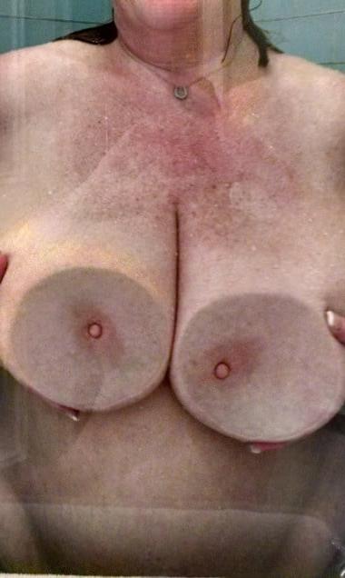 25P Boobs and butts against shower door 3
