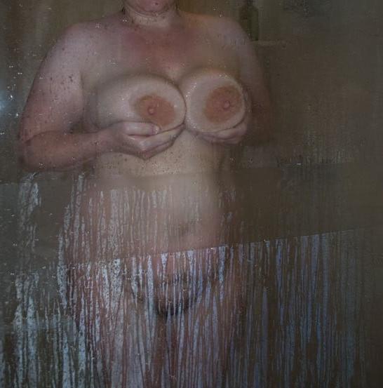 25P Boobs and butts against shower door 3