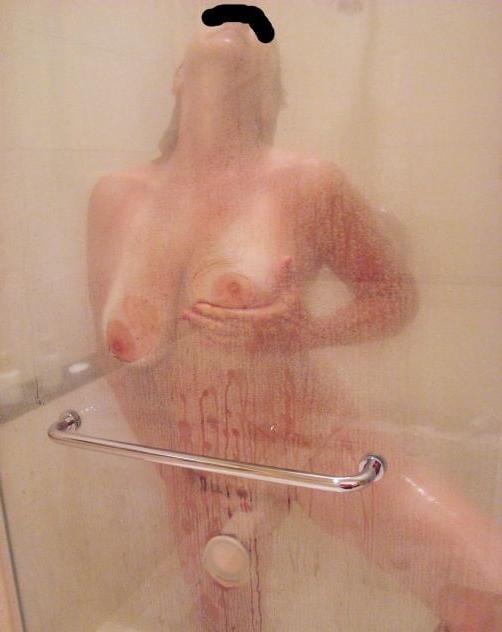 25P Boobs and butts against shower door 3