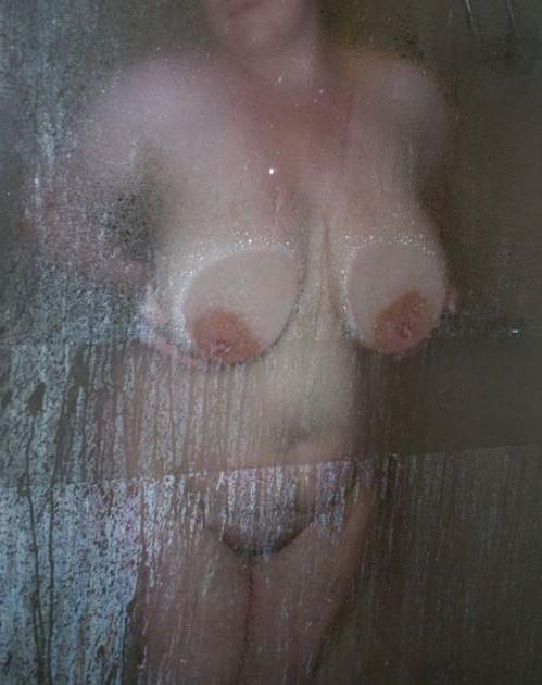 25P Boobs and butts against shower door 3