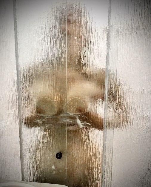 25P Boobs and butts against shower door 3