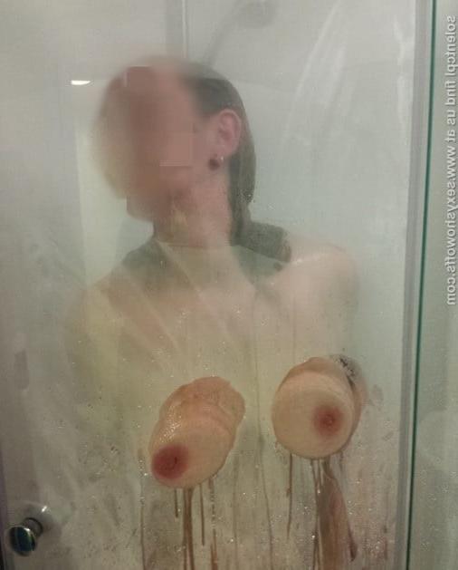25P Boobs and butts against shower door 3