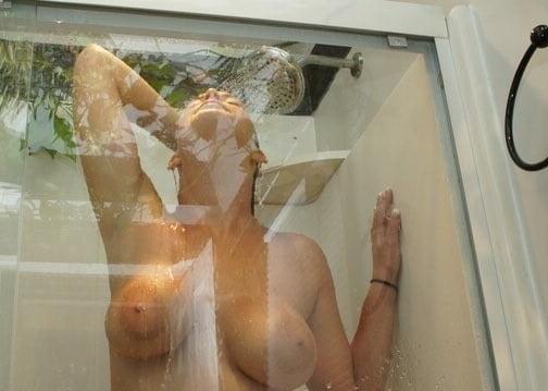 25P Boobs and butts against shower door 3