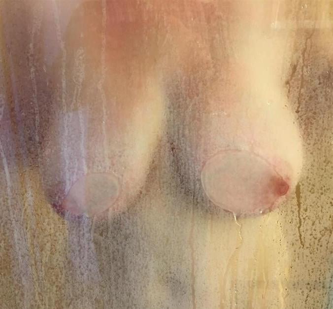 25P Boobs and butts against shower door 3