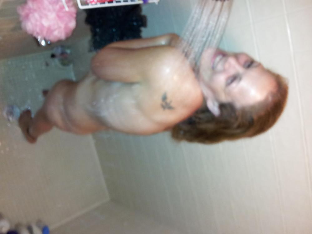 4P My wife Dallas in shower 