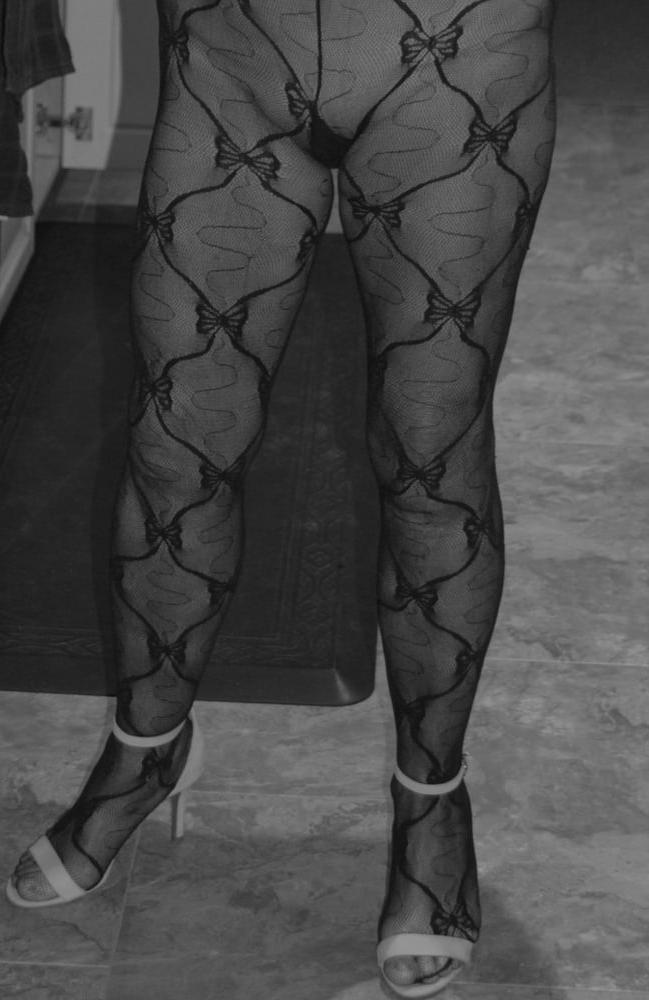 16P Black Lace Patterned Bodysuit #4b