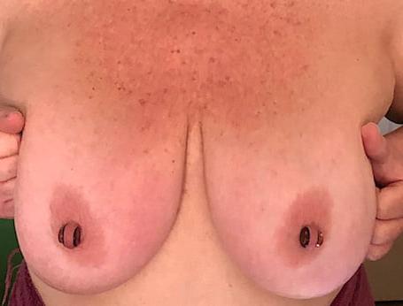 20P Dee's Large Gauge Nipple Piercings