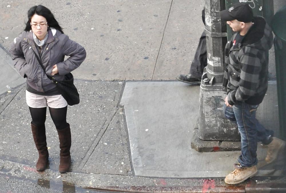 9P Harlem Girls in the Heat New York Asian Shorts and Boots