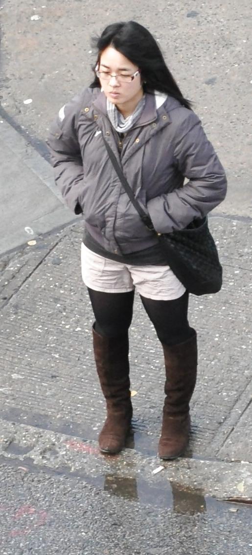 9P Harlem Girls in the Heat New York Asian Shorts and Boots
