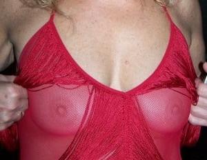 9P Red Fringe body suit