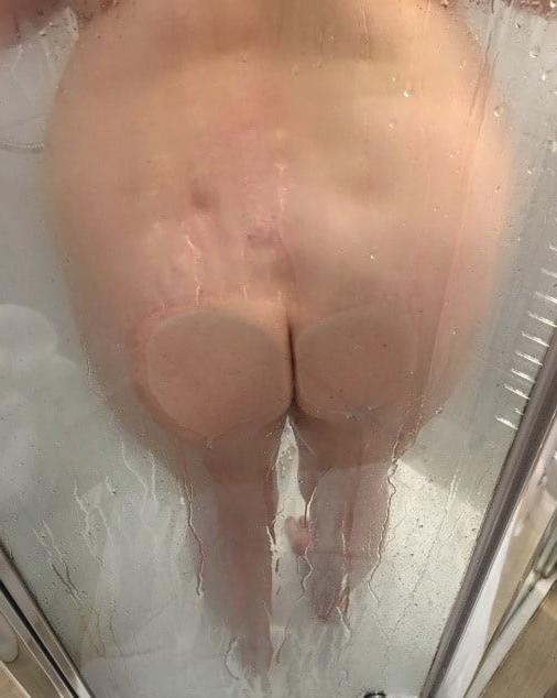 25P Boobs and butts against shower door 2
