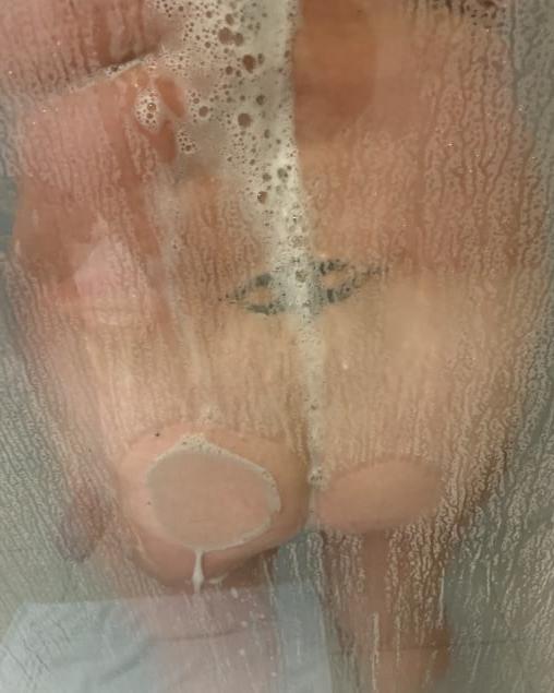 25P Boobs and butts against shower door 2
