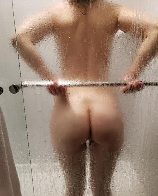 25P Boobs and butts against shower door 2