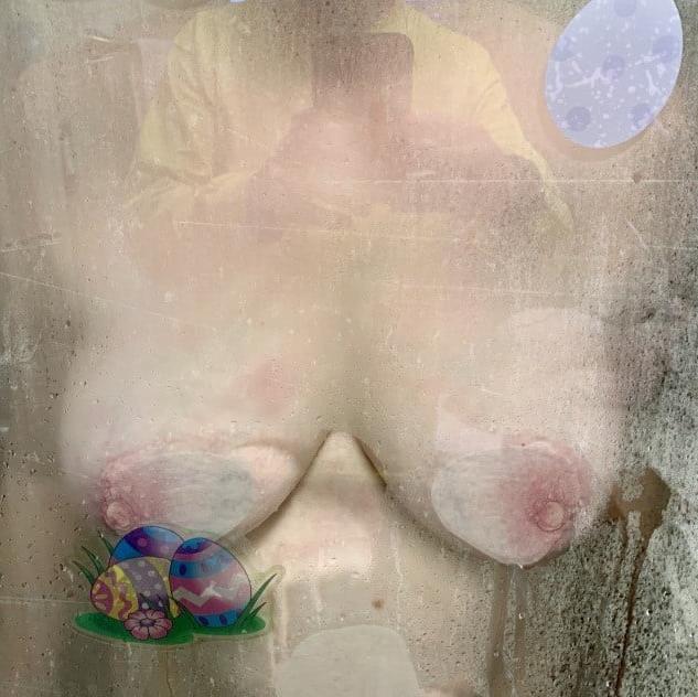 25P Boobs and butts against shower door 2