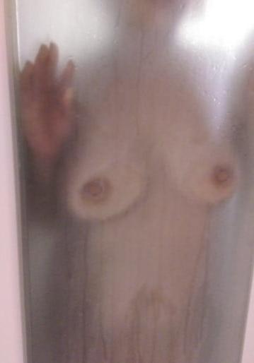 25P Boobs and butts against shower door 2
