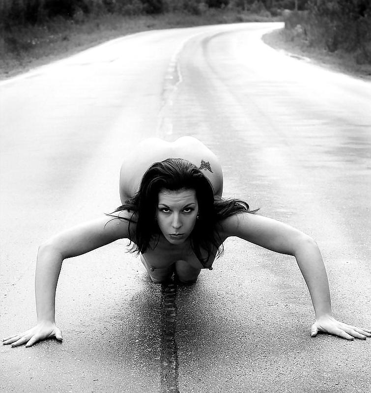 25P Nude Hitchhiker: Would you pick her up?