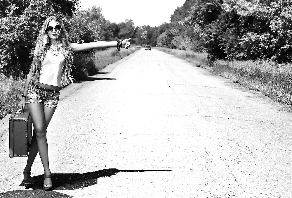 25P Nude Hitchhiker: Would you pick her up?