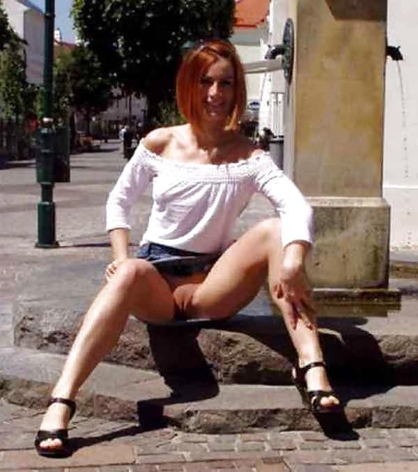 24P Upskirts and Flashers - No Panties V