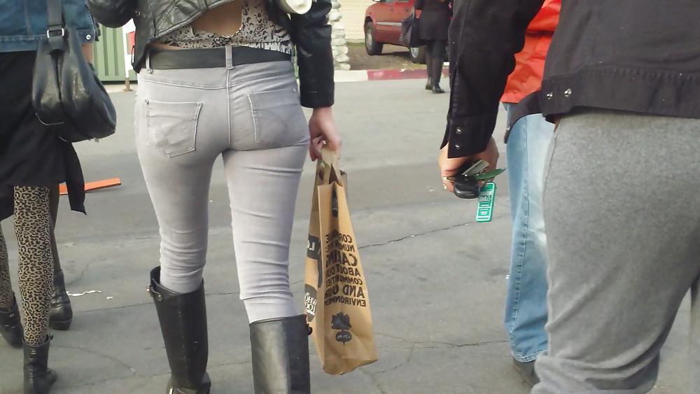 25P Sweet Teen Ass & butt in tight jeans 