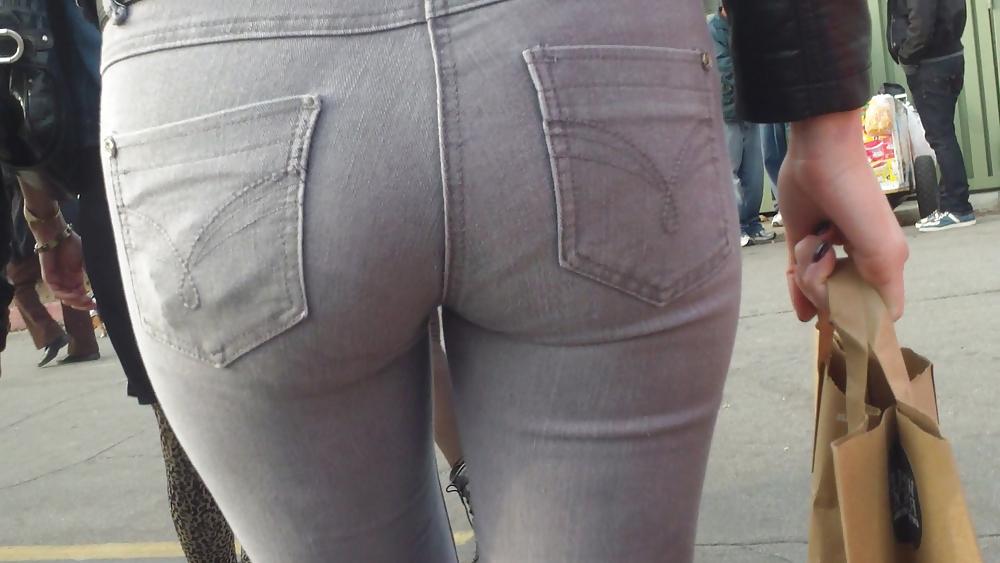 25P Sweet Teen Ass & butt in tight jeans 