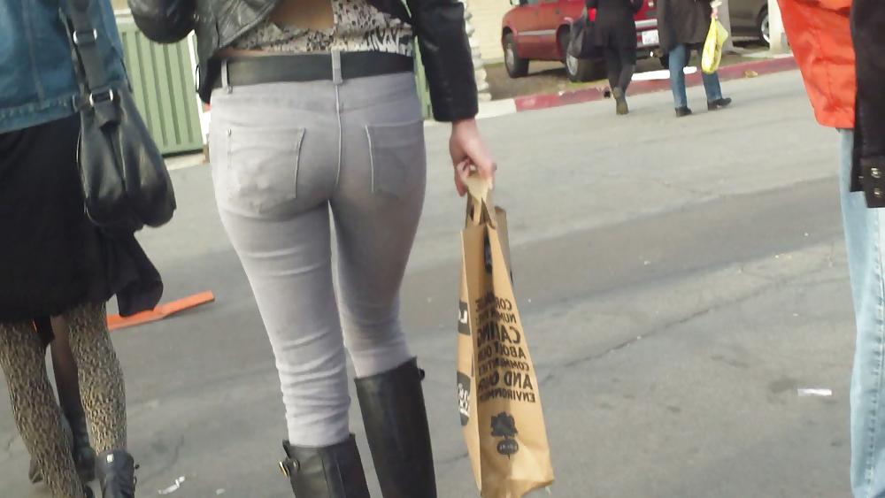 25P Sweet Teen Ass & butt in tight jeans 