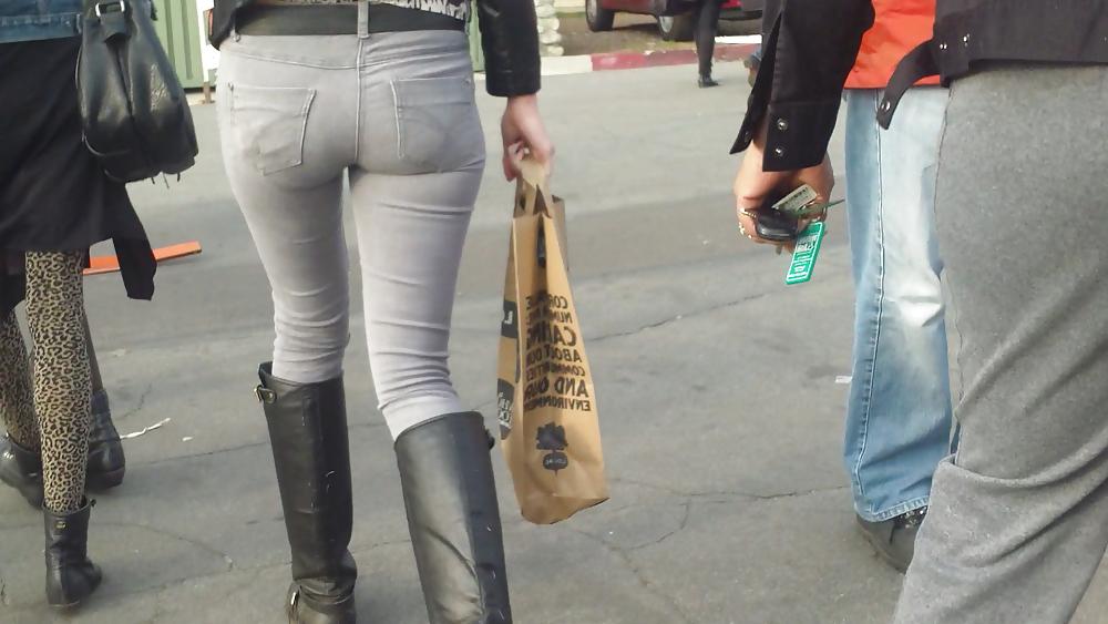 25P Sweet Teen Ass & butt in tight jeans 