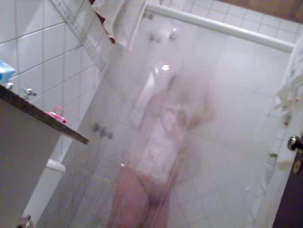 10P My bbw wife at shower 