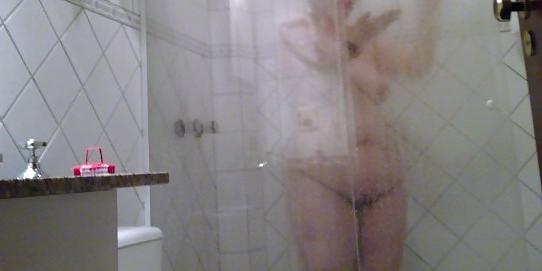 10P My bbw wife at shower 