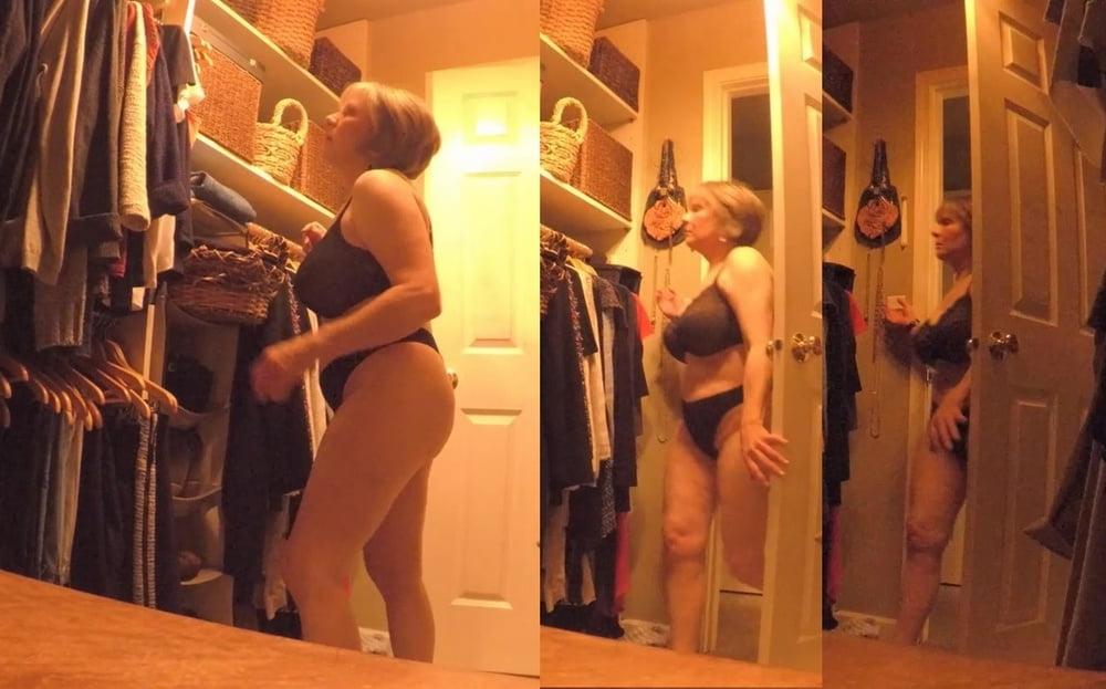 25P Spying in grandma's ass in the closet