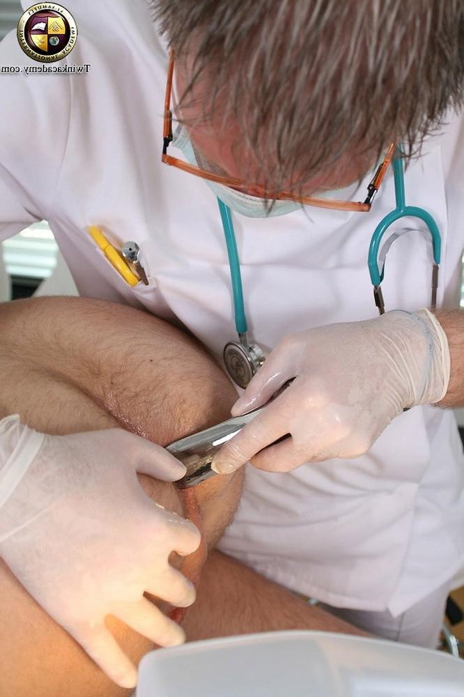 22P Twink gets deep anal inspection from the doctor