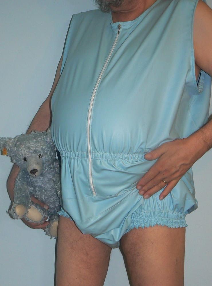 21P Gummihose babyblau  Rubber pants baby blue