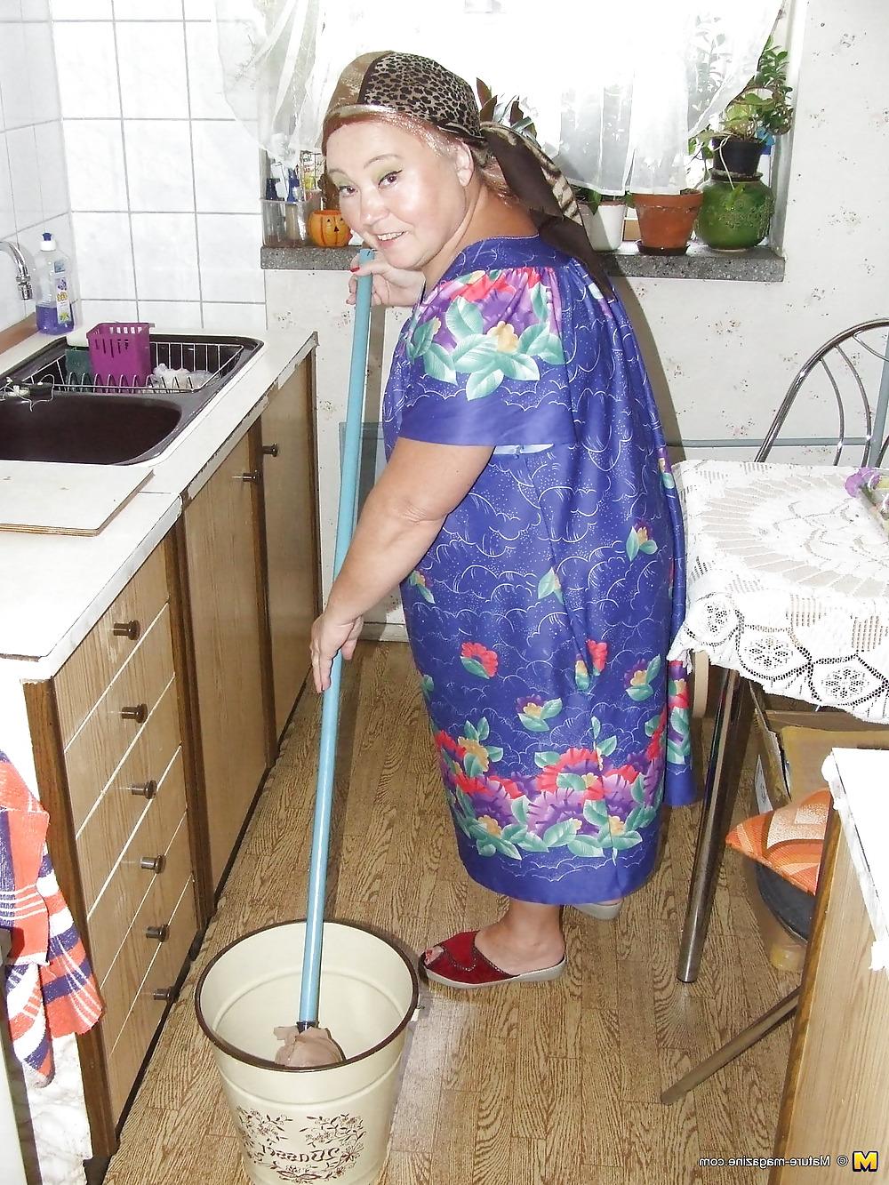 16P Mature cleaning lady 2