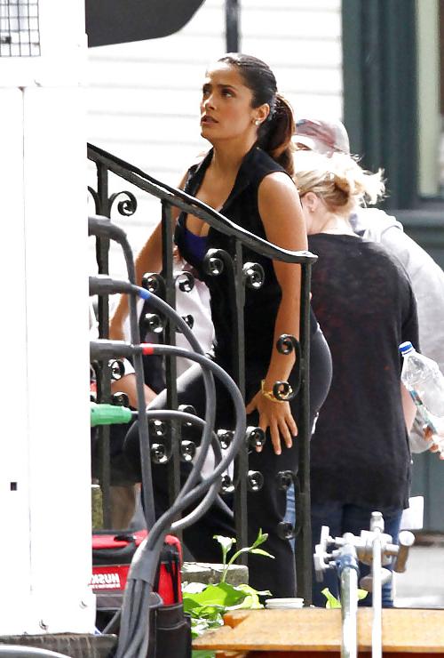 25P Salma Hayek on the set film Grown Ups 2