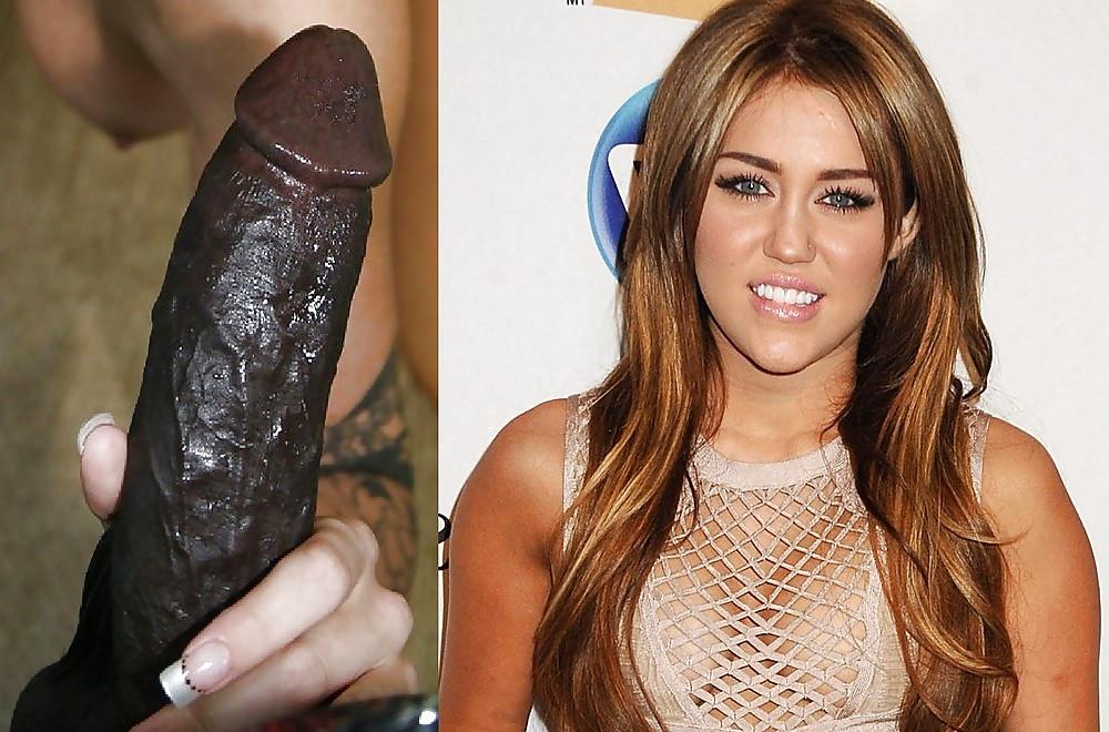 14P Miley cyrus black cock