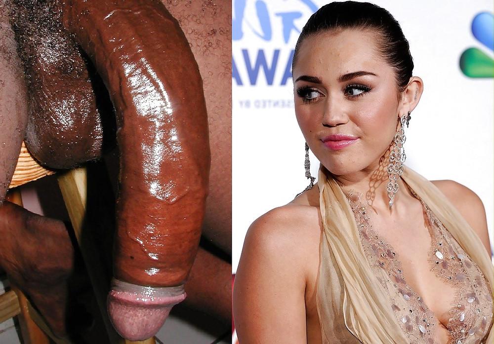 14P Miley cyrus black cock