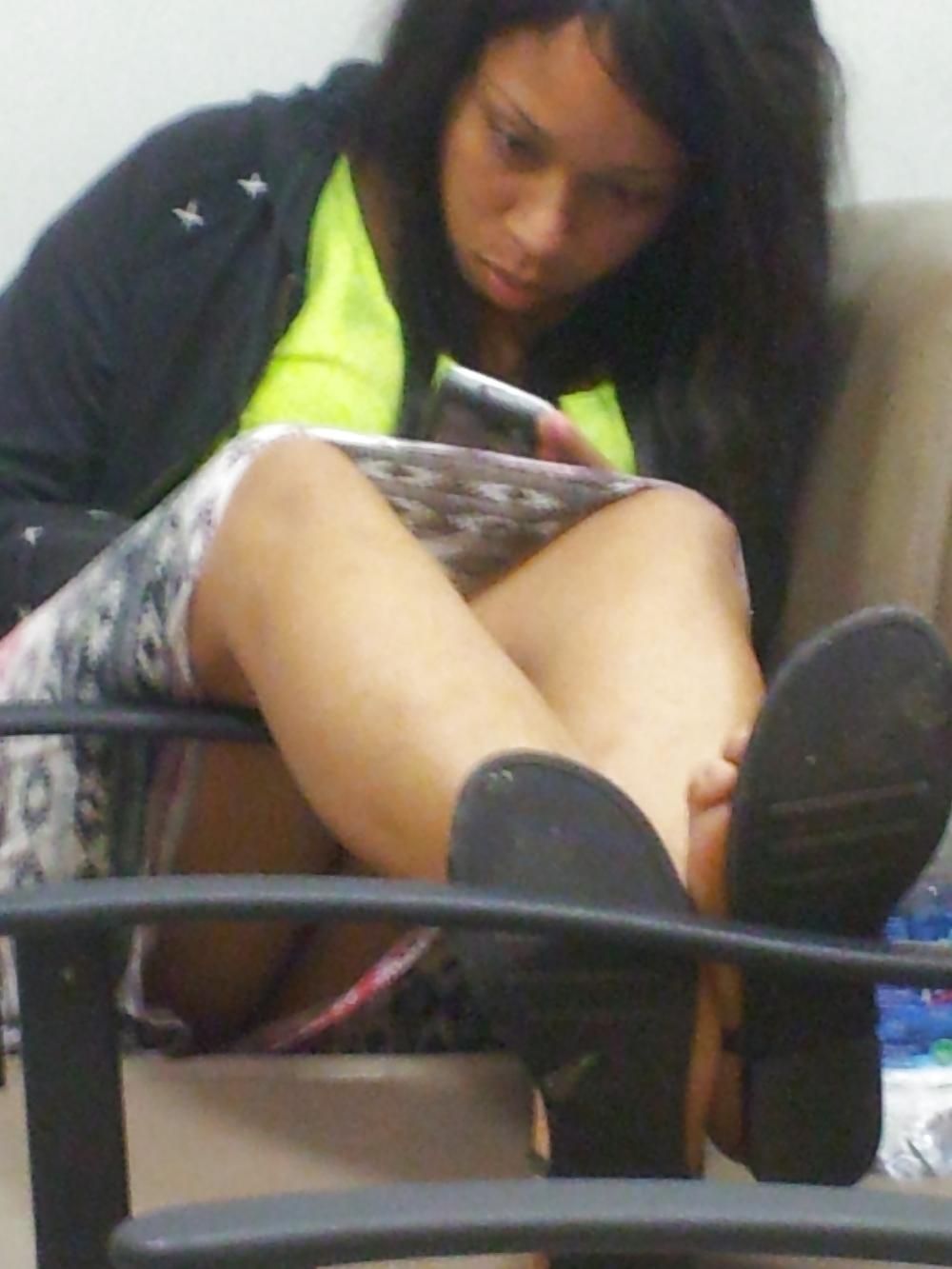 7P Cute Black Girl in Waiting Room