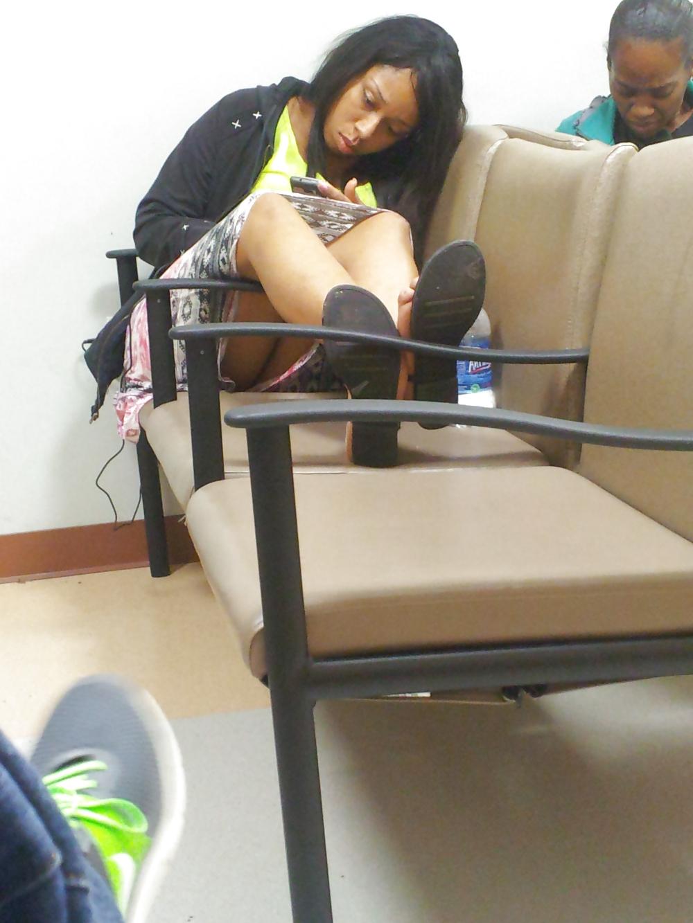 7P Cute Black Girl in Waiting Room