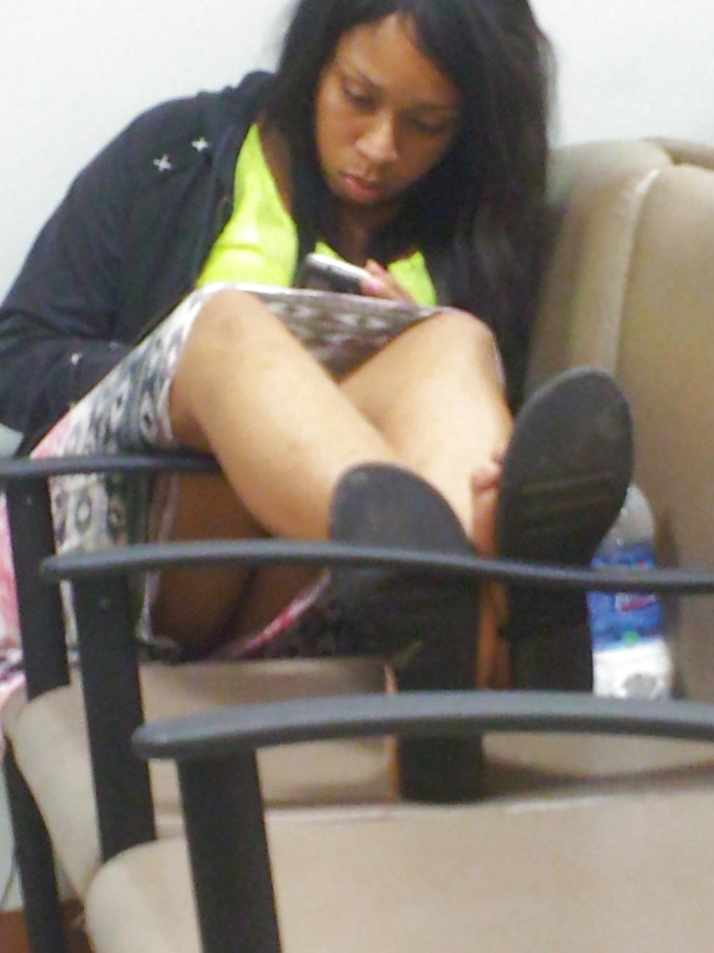 7P Cute Black Girl in Waiting Room