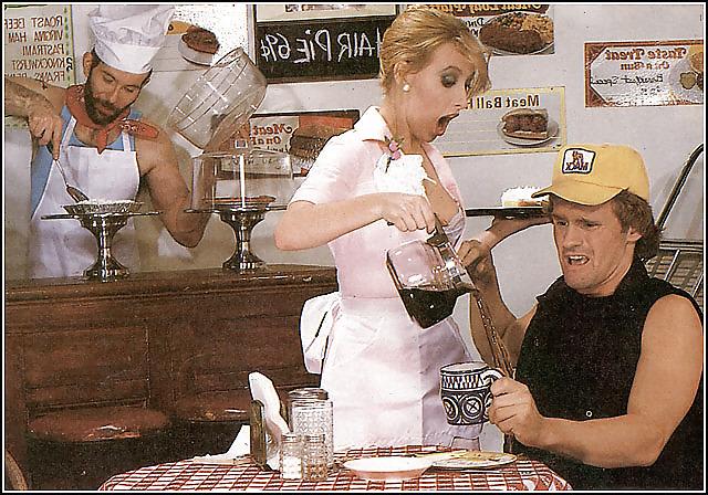 7P Joanna Storm as waitress serving her customers