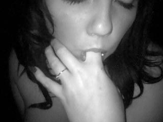9P Hot chubby ex girlfriend sucking fingers and rubbing 