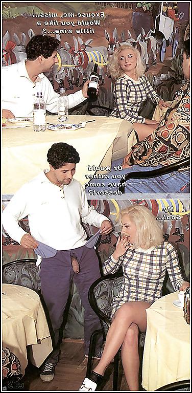 13P Blonde Patricia and five guys go at it