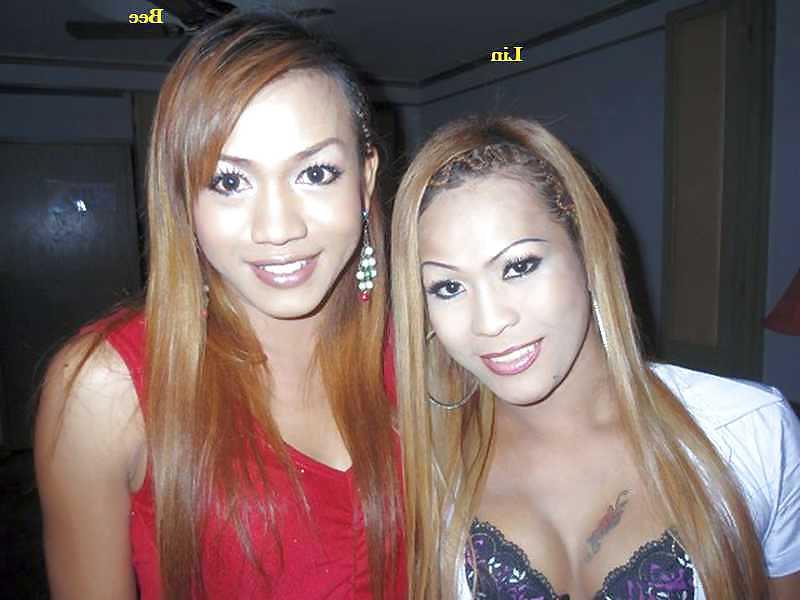 25P Bee & Lin two skinny Ladyboys from Pattaya